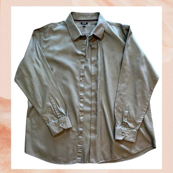 Apt. 9 Other - Apt. 9 Gray Soft Long Sleeve Button-Down Shirt